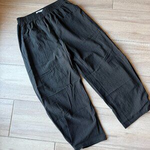 NWT Cupshe Black Elastic Waist Tapered Leg Pants - XL